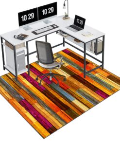 EYKWKB Bürostuhlmatte Kratzfest | Bodenschutz für Büros | Gaming Stuhl Unterlage 80x120 cm | Hartboden Schreibtischstuhl
