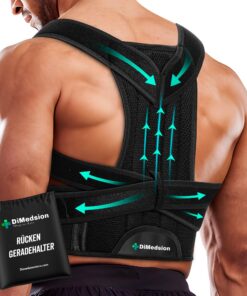 DiMedsion Haltungskorrektur Rücken Herren und Damen | Haltungskorrektur Rücken mit Tasche, Posture Corrector mit Tasche,