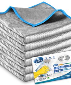 Airlab 6X Fenstertücher Mikrofasertücher, Kristallklare & Streifenfreie Scheiben Reinigen, Ultrafeine Reinigungstücher f
