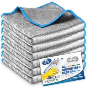 Airlab 6X Fenstertücher Mikrofasertücher, Kristallklare & Streifenfreie Scheiben Reinigen, Ultrafeine Reinigungstücher f