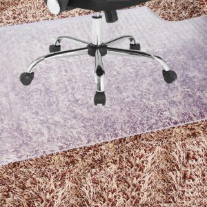 TUKA-i-AKUT Bürostuhlmatte Milchig Transparent TKD4012 90 x 120 cm Teppich-Bodenschutz mit Lippe