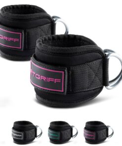 Fitgriff® Ankle Straps V3 für Frauen und Männer - für Krafttraining am Kabelzug - Fitness-Fußschlaufen (2 Stück)
