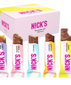 Keto Schokolade ohne Zuckerzusatz, Favoriten Mix box mit Schokoriegel Glutenfrei, Low carb Süßigkeiten ohne Palmöl (Prob