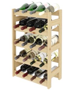 Lenmar Weinregal aus Holz für Weinfans - Natur, RW-1-20, 70x43x25_cm, 5_level, 20_Flaschen