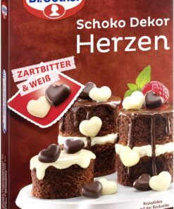 Dr. Oetker Schoko Dekor Herzen - essbare Tortendekoration für Kuchen & Desserts - Rainforest Alliance Rainforest Allianc