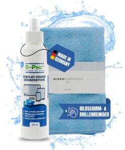 S-Pro Display Reiniger Spray 250ml I Monitorreiniger ohne Alkohol & antistatisch I Bildschirmreinigung für Monitor & Lap