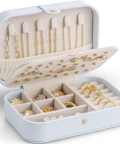 Vlando Schmuckkästchen Reise, Elegant Schmuckaufbewahrung für Damen, Schmuck-Organizer ladies Travel Kit, Ohrringe und S