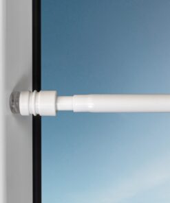 Deco4Me White Gardinenstange 80-120 cm - einfache Montage ohne Bohren & Kleben - max. Tragkraft 2 kg Deco4Me Herausrag