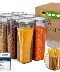 Luftdichte Vorratsdosen 6er Set BPA-Frei – Frischhaltedosen für Küche Müsli Mehl Aufbewahrung