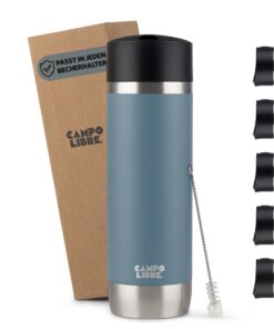 Campo Libre.® Anto I Thermobecher to go 450ml I 100% auslaufsichere One-Touch-Verschluss I Premium Doppelwandiger Coffe
