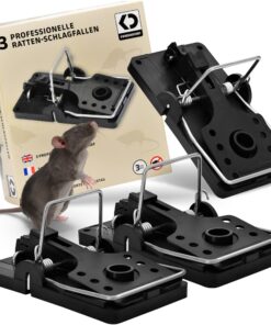 Köder-Discount: Professionelle Rattenschlagfallen, wiederverwendbar, für Haushalt und Gewerbe, schnelles Ergebnis, aus K