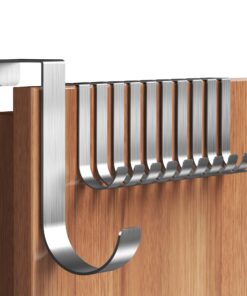 Edelstahl Kleiderhaken Menz, 10er Set Silber - stabile Türgarderobe für Ächtreib, hochtragfähig, individually verwendbar