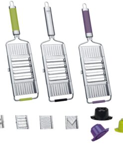 Gigant Multihobel mit 4 Einsätzen für Professionelle | Gigant Multi-Slicer Edelstahl für Essenszerlegung | Gigant Multi
