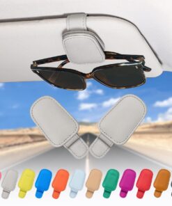Echt Leder Brillenhalter 2 Pack Auto Zubehör Grau | Magnetische Sonderangebote Brillenhalter 2 Pack Auto Sonnenblende G