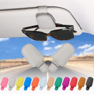 Echt Leder Brillenhalter 2 Pack Auto Zubehör Grau | Magnetische Sonderangebote Brillenhalter 2 Pack Auto Sonnenblende G