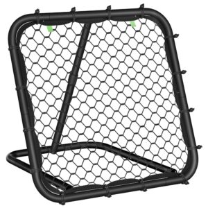 SONGMICS Fußball-Rebounder für Kinder im Garten, stabil und leicht aufzubauen, winkelverstellbar, mit Stahlrahmen