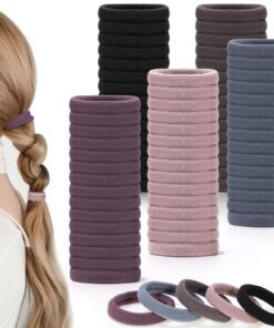 100 Stück Damen Haargummi, 5 Farben Nichtmetall Pferdeschwanzhalter Elastisch für jedehaarige Typenóż user Naturleder Sc