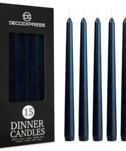 SEO-Titel: DECO EXPRESS Geruchslose Stabkerzen Set 15er Blau Lange Brenndauer 8 Std