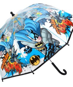 TDL Batman Regenschirm für Kinder, leicht und robust, perfekt für kleine Superhelden, blau, Small, Brolly POE Dome trans