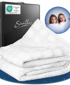 Gewichtsdecke 3kg - Besser schlafen & Entspannen - Oeko-Tex Zertifiziert - Weighted Blanket - Weiß OEKO-TEX STANDARD 100