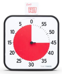 TIME TIMER Original Grosser 30x30cm - 60 Minuten Visuell Analoges Zeitgerät - Optionaler leiser Acustischer Alarm; kein