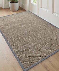 DEXI Rutschfeste Fußmatte für Inneneingang und Terrasse, 81 x 121 cm, Grau und leicht zu reinigen | DEXI Fußmatte für d