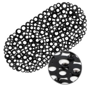WELTRXE Ovale Badewannenmatte, rutschfest, BPA-frei, Latex, phthalatfrei, maschinenwaschbar, 68,6 x 35,6 cm für Badezimm