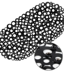 WELTRXE Ovale Badewannenmatte, rutschfest, BPA-frei, Latex, phthalatfrei, maschinenwaschbar, 68,6 x 35,6 cm für Badezimm