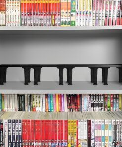 2er-Pack Regalhöhe-Erweiterung für Bücher, verstellbare Holzständer, Platzsparender Präsentationsständer für Manga und B