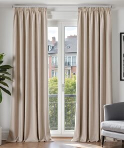 TOPICK 100% Verdunklungsvorhänge Blackout Curtains Wohnzimmer Schlafzimmer Thermovorhang Beau Vision Blickdicht OEKO-TEX