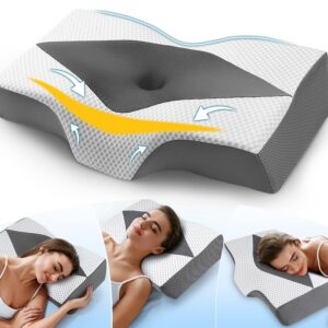 Hypuno Memory Foam Nackenkissen - Ergonomisches Schlafkissen für Schulterschmerzen - Unterstützung für Side- und Back Sl