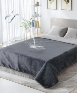 PICK FOR LIFE Wasserabweisend Liebesdecke für Outdoor und Reise Dunkelgrau/Hellgrau 152x203cm PICK FOR LIFE wasserdicht