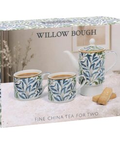 Leonardo Collection William Morris Weidenzweig-Tee Sets für zwei Personen | Keramische Teekanne und Tassen | Schönes Ges