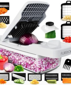 Fullstar 7-in-1 Gemüseschneider Mandoline - Julienne Würfel Reibe für Gurken Zwiebeln Kartoffeln - Multifunktional Küche