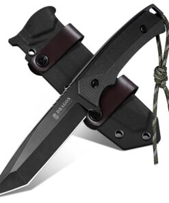 Dragon Creek Outdoor Messer feststehend-Tanto-Klinge aus D10-Stahl, G10 Griff, Kydex-Scheide Ideal für Campers & Kramer