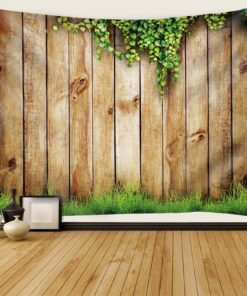 Daesar Aesthetic Holzbrett Hintergrund Wandteppich Kinderzimmer Outdoor 150x130