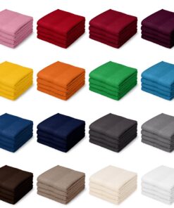 Luxus-Serie Handtuch-Set ANTHRAZIT-GRAU 30x50cm, 4er Pack für Gäste - 100% Baumwolle Verfügbarkeit in 8 Größen & 17 Farb