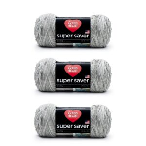Red Heart E300 Speckstein Acryl Garn - OEKO-TEX STANDARD 100 - 3 Pack 645 Meter für Professionelle und Anfänger