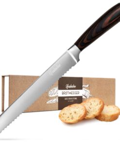 Premium Brotmesser – Ultrascharfe Klinge – Ergonomischer Holzgriff – Für professionelle Küchen – Ideal für Every-Day-Use