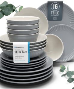 Steingut Geschirrset 4 Personen Hygge TESTSIEGER