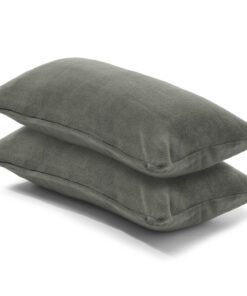 CelinaTex 2er Set Kissenbezug 40x80 cm Doppelpack Coral Fleece, grau Comfortable, OEKO-TEX STANDARD 100