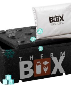 THERM BOX Profi Styroporbox 12BL mit 2X Kühlakku für Kühlbox Set - Ultra Kühle 12L Transportbox für Professionelle mit 3