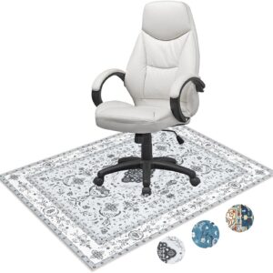Bürostuhlmatte Schutz für Büro und Parkett - rutschfest, Gaming-Fußmatte 120 x 90 cm (Grau) Bürostuhlmatte für Parkett