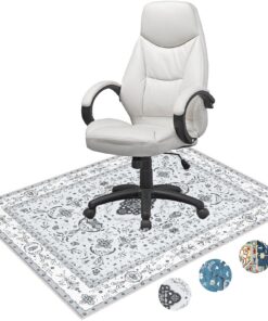 Bürostuhlmatte Schutz für Büro und Parkett - rutschfest, Gaming-Fußmatte 120 x 90 cm (Grau) Bürostuhlmatte für Parkett