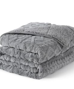 Topblan Gewichtsdecke für Erwachsene, 9 kg, weiche und gemütliche, warme gewichtete Überwurfdecke, Grau, OEKO-TEX STANDA