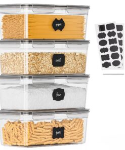 3,5L Luftdichte Vorratsdosen 4er Set BPA-frei für Spaghetti Pasta Nudeln