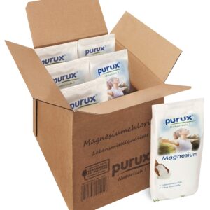Natürlicher Magnesiumchlorid 4 kg für nachhaltige Verpackung - Purux Magnesium für eine gesunde Ernährung | 4 kg nachha