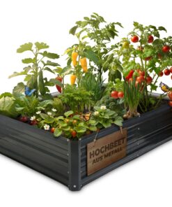 STREND PRO Metall Hochbeet für Garten | Ideal für Kleine Fluchtfelder 120x90x30cm | Edles Verzinktes Blech Gemüse- und K