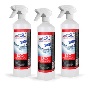 Isopropanol Reiniger 99,9% – 3x1 Liter Spray – Hochprozentiger IPA Reinigungsalkohol für Haushalt & Elektronik | Made in