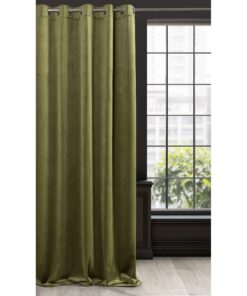 Eurofirany RIA Blickdicht Samtvorhang OLIVGRÜN 140x250cm Wohnzimmer Schlafzimmer Lounge
